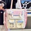 Contrast color cute bag high value student class tutoring bag handbag girl shoulder bag messenger bag