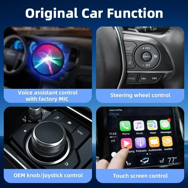 Cutie AI Carplay cu Fir la Wireless 2 în 1 Adaptor Android Auto Dongle USB Plug & Play Pentru 98% Mașini OEM Carplay cu Fir Android Auto