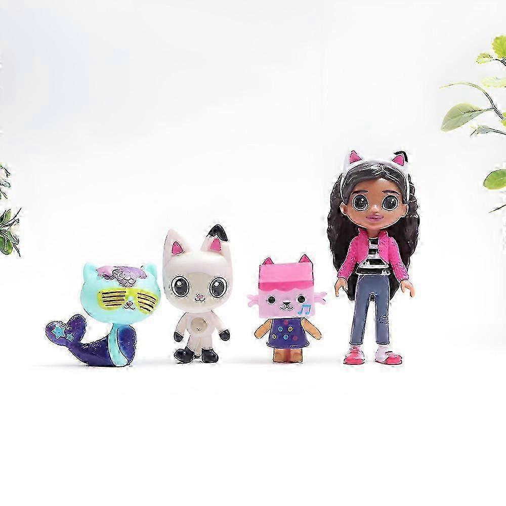13pcs Gabby Dollhouse Figure Set – Smiling Cat, Mercat – Cartoon Toy for Kids Birthday Gift