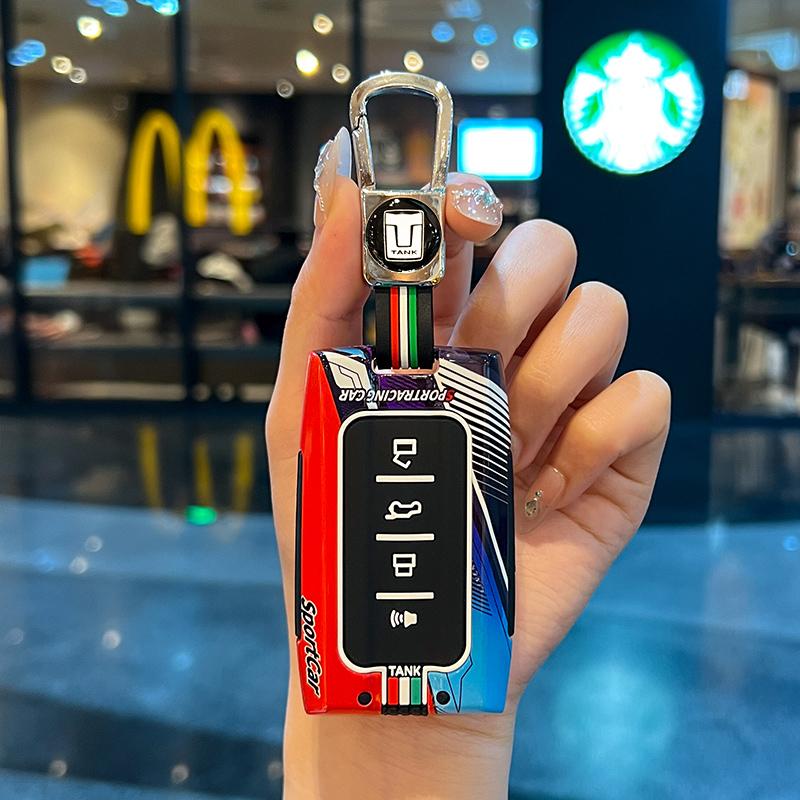 New style Zinc Alloy car key case cover shell For Great Wall GWM WEY TANK 300 500 Tank400 Tank800 Remote Holder 2025 Accessories