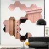 Mirror Wall Sticker Self-adhesive Hexagon Modern Acrylic Honeycomb Reflect Mirror Wallpaper Bedroom DIY Art Wall Decor