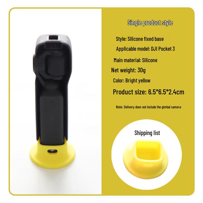 DJI Pocket 3 Kompatible Silikonbasis: Stabile rutschfeste Tischhalterung für Action-Gimbal-Kamera.