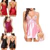 Women Sexy Lady Lace Sleepwear Satin Nightwear Lingerie Pajamas Suit Size Sxl