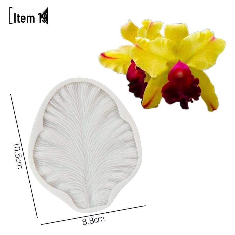 Blütenblatt Silikon Fondant Form Set - Lebensmittelqualität für Baum- und Blumenprägung.