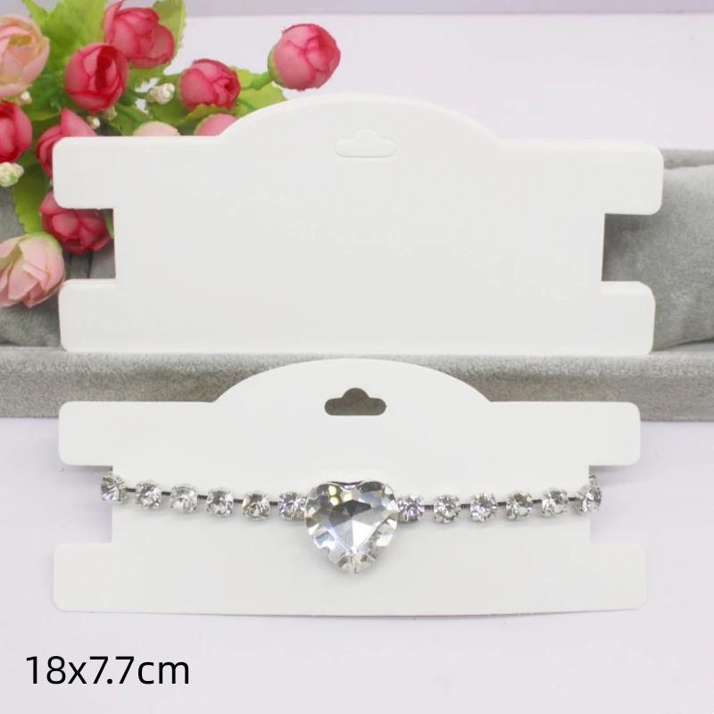 50pcs white/black/kraft paper series hair clip necklace packaging card