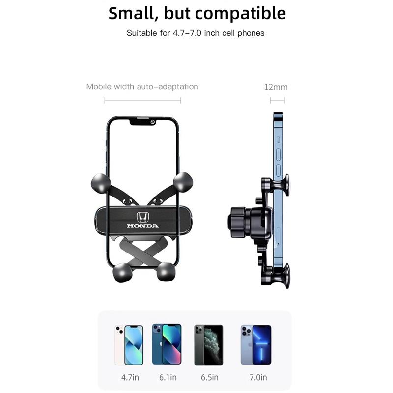 AYZ1 1Pcs Car Phone Holder Gravity Sensing Air Vent Stand Accessories For Honda Civic FIT Accord Prelude CRV 5th City CRZ CRX Jazz