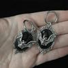 Gothic Black Bat Guest Earring Frame and Bat Earrings