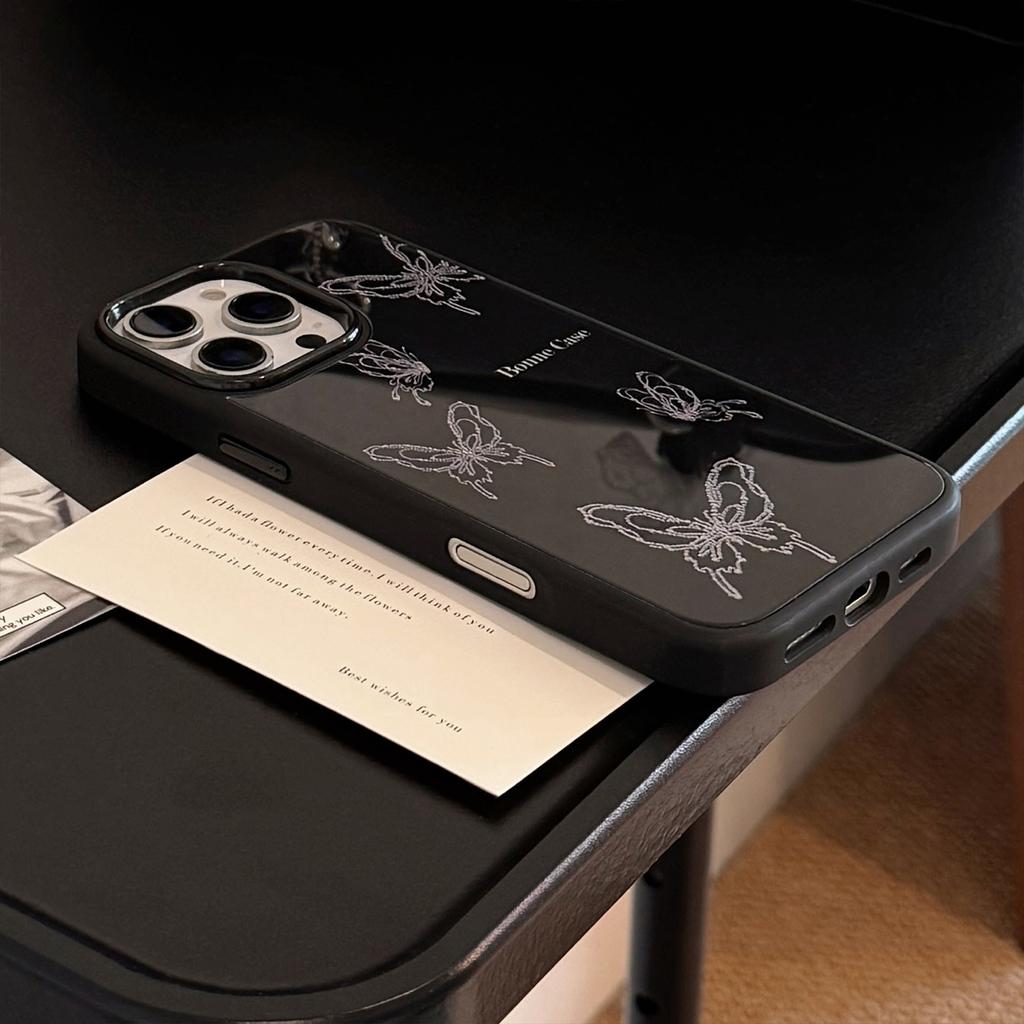 Gilt Ins Butterfly for IPhone17 for Apple 15promax Phone Case 13/14 Glass 12 for 16plus Hard