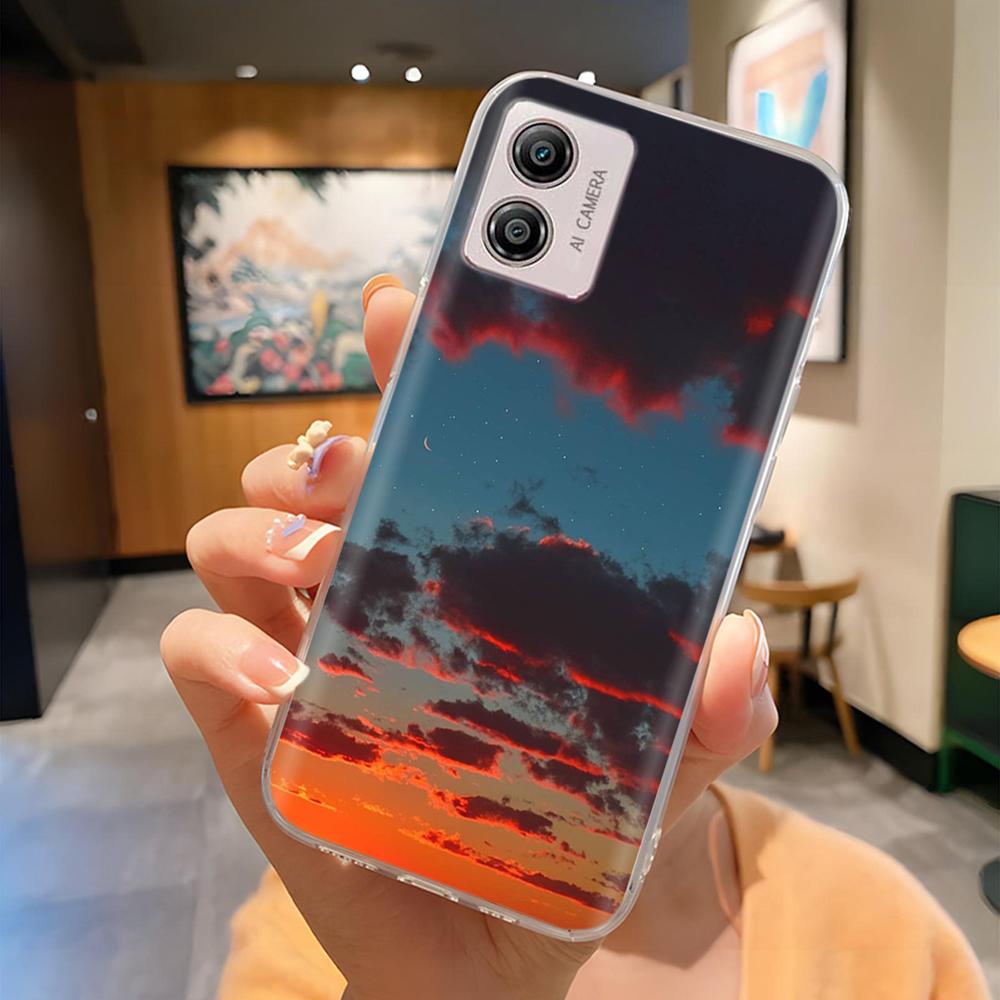 Etui Do Motorola Moto E13 Miękki Przezroczysty TPU Silikonowy Uroczy Kreskówkowy Panda Tylna Pokrywa Do Moto E13 motoE13 Futerały Etui Odporne Na Wstrząsy