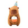 Cake Capybara Plush Doll Wearing Top Hat Capybara Fluffty Doll Capybara Plush Toy  Home Decor