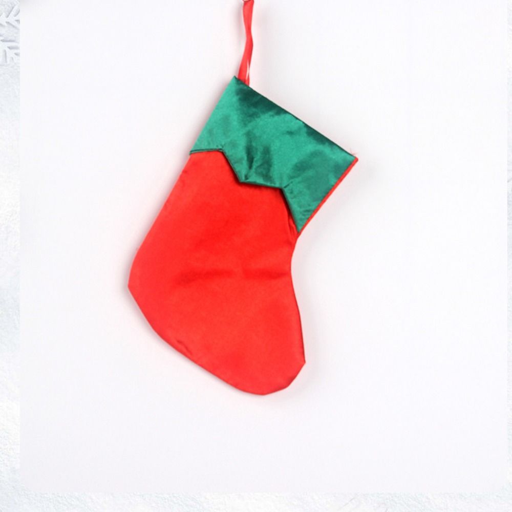 Simple Christmas Socks Red & Green Christmas Stockings Navidad Candy Gift Bags  Festive Xmas Tree