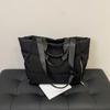 Women Puffer Tote Handbag Large Capacity Casual Padded Bag Solid Color Quilted Top Handle Bag Ladies Commute Bag