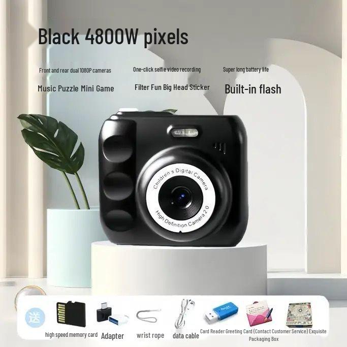 5000W HD Dual Camera Instant Print Digital Camera for Students with Phone Transfer Capability