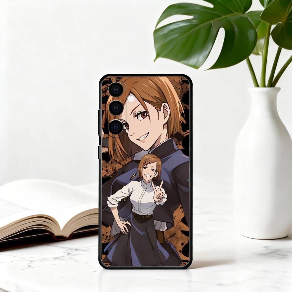 Coque de téléphone Jujut-su N-Nobara Kugisaki-NK K-Kaisen Pour Samsung Galaxy A73,A72,A71,A70,A53,A52,A51,Housse Noire en Silicone Souple