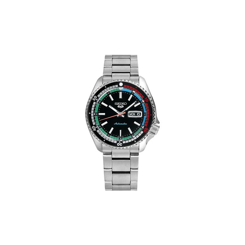 SEIKO 5 Sports Series SKX Sports Style 100 Meters Waterproof Automatic Steel Strap Men s Watch Black Dial SRPK13 чёрный