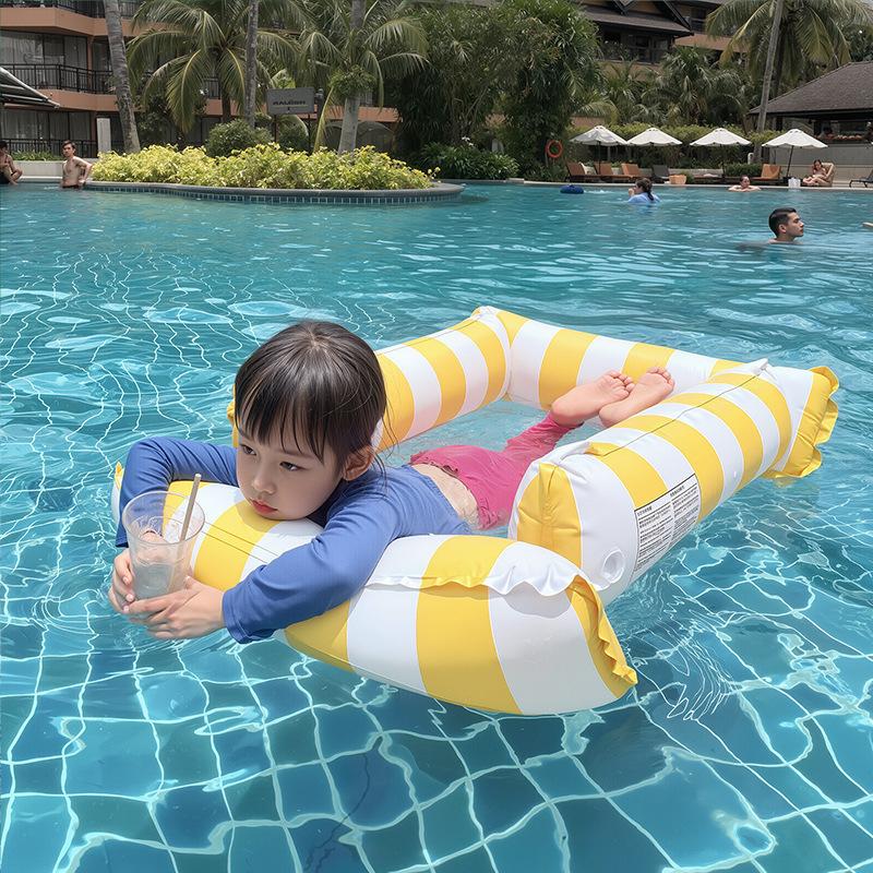 inflatable floating raft, floating net bed, floating ring, floating lounge chair, thickened, foldable, floating raft, floating bed