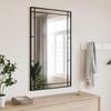 Vidaxl Wall Mirror, Black, 60X100 Cm, Rectangular, Iron