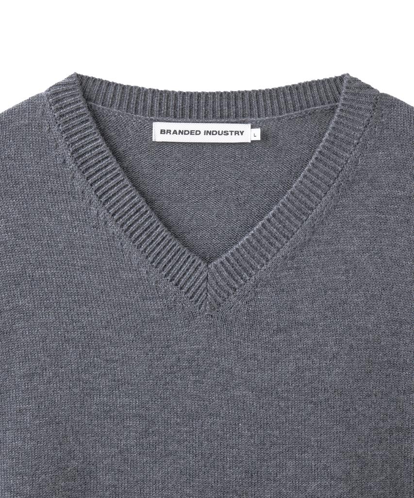 Beulaendideu [Superior] Cloud Superfine V-Neck Knit [Melange Gray]