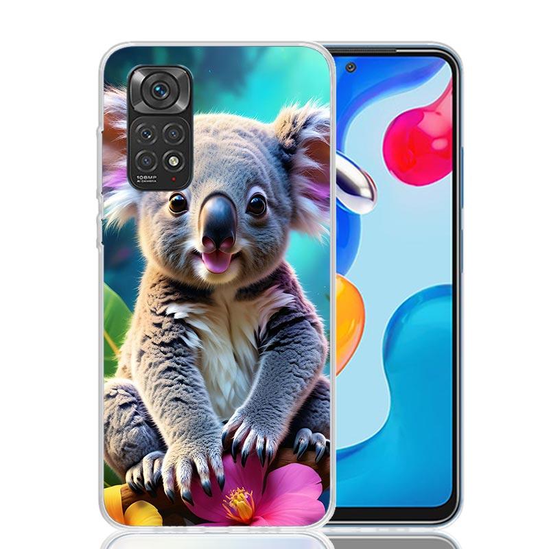 Koala Kawaii Cute Animal Phone Case For Xiaomi Redmi Note 15 14 13 12S 12 Pro Plus 11S 11E 11 11T 10S 10 Art Soft Pattern Cover