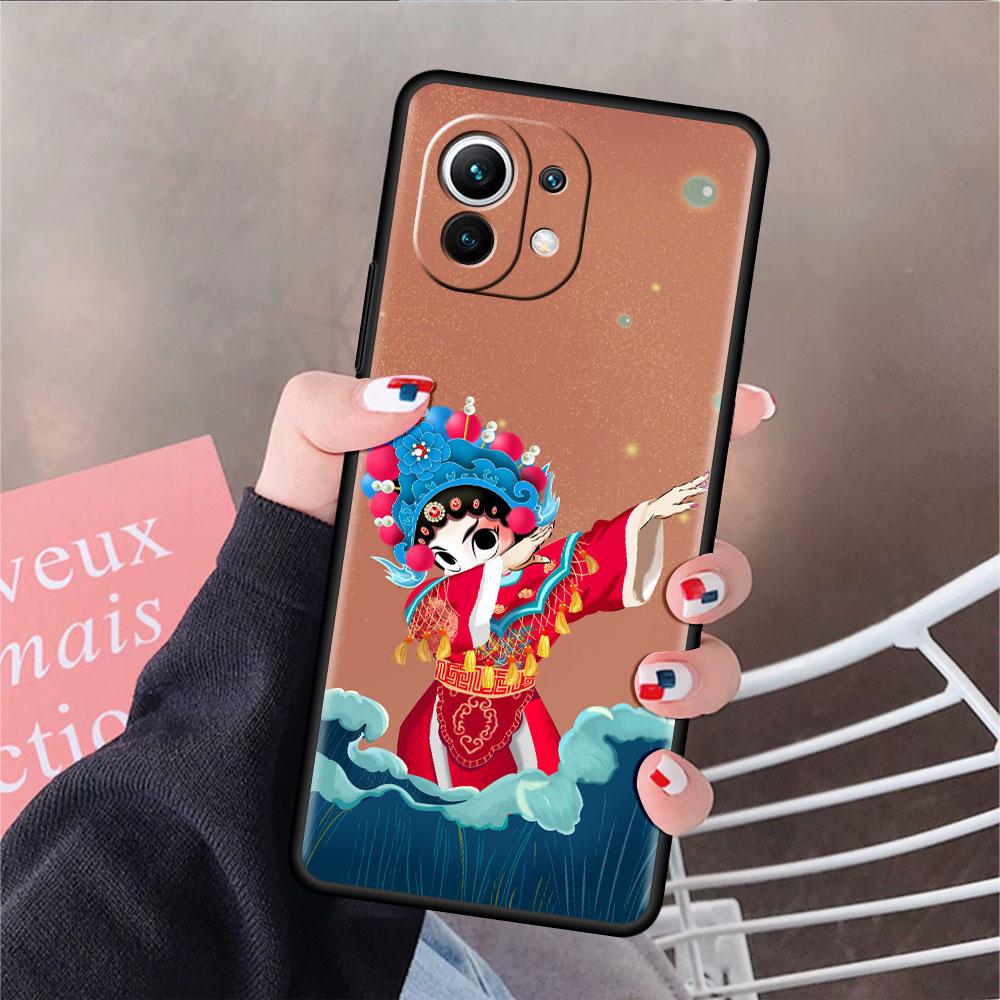 Etui Opera Retro Girl Funda do Xiaomi Mi 11 Lite 5G NE 11T Pro 10T 9T Note 10 12 12X 12S Ultramiękkie silikonowe etui na telefon