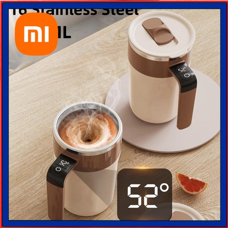 Xiaomi Tasse mélangeuse intelligente 400ML Affichage LED de la température Tasse à café Acier inoxydable 316 Température magnétique Lait Café Mug auto-mélangeur