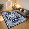 Blue Floral Rug Living Room Nonslip Area Rug Soft Carpet For Bedroom Game Playroom Sofa Office Home Decor Doormat Christmas Gift C9301407
