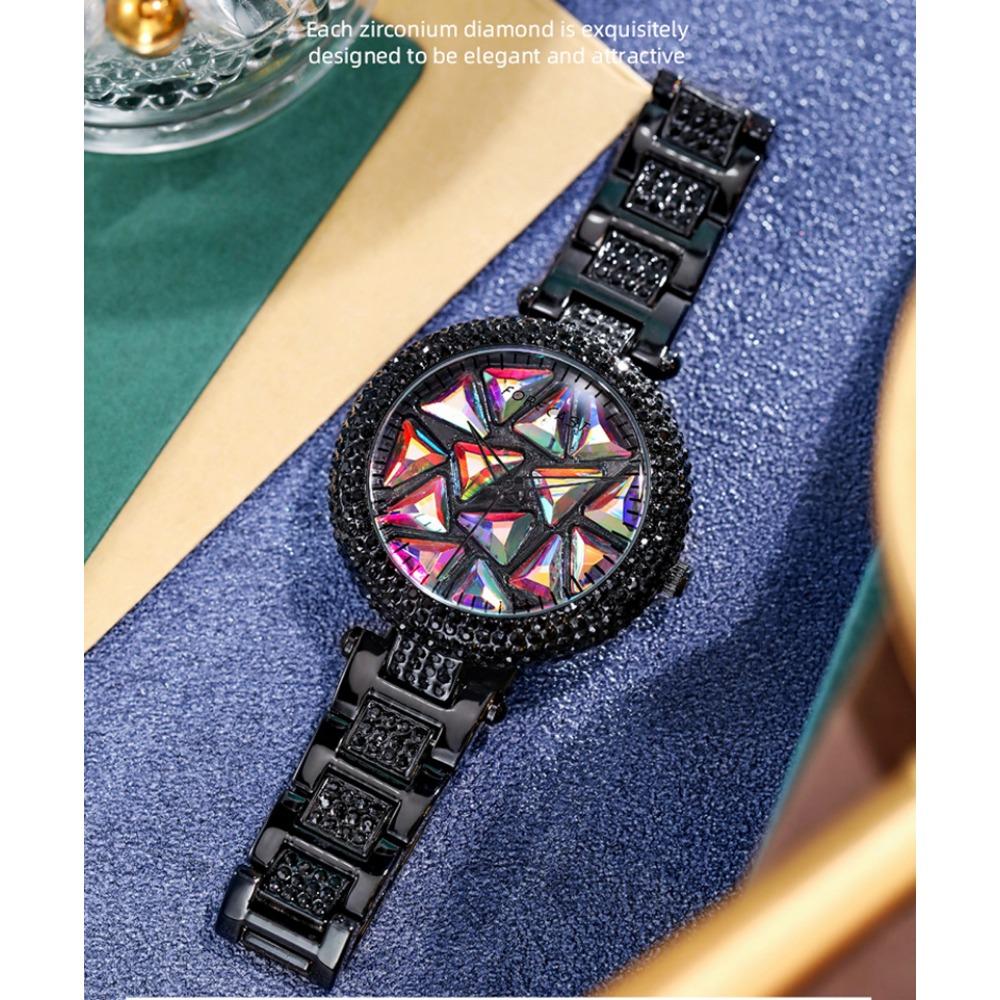 FORE CAST Neue Elegante Quarz Damenuhr Luxus Strassstein Stil Mode Damen Wasserdichte Damenuhr Stahl