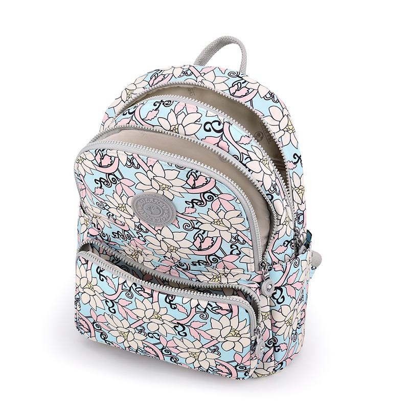 Printed Nylon Backpack Lightweight Travel Backpack