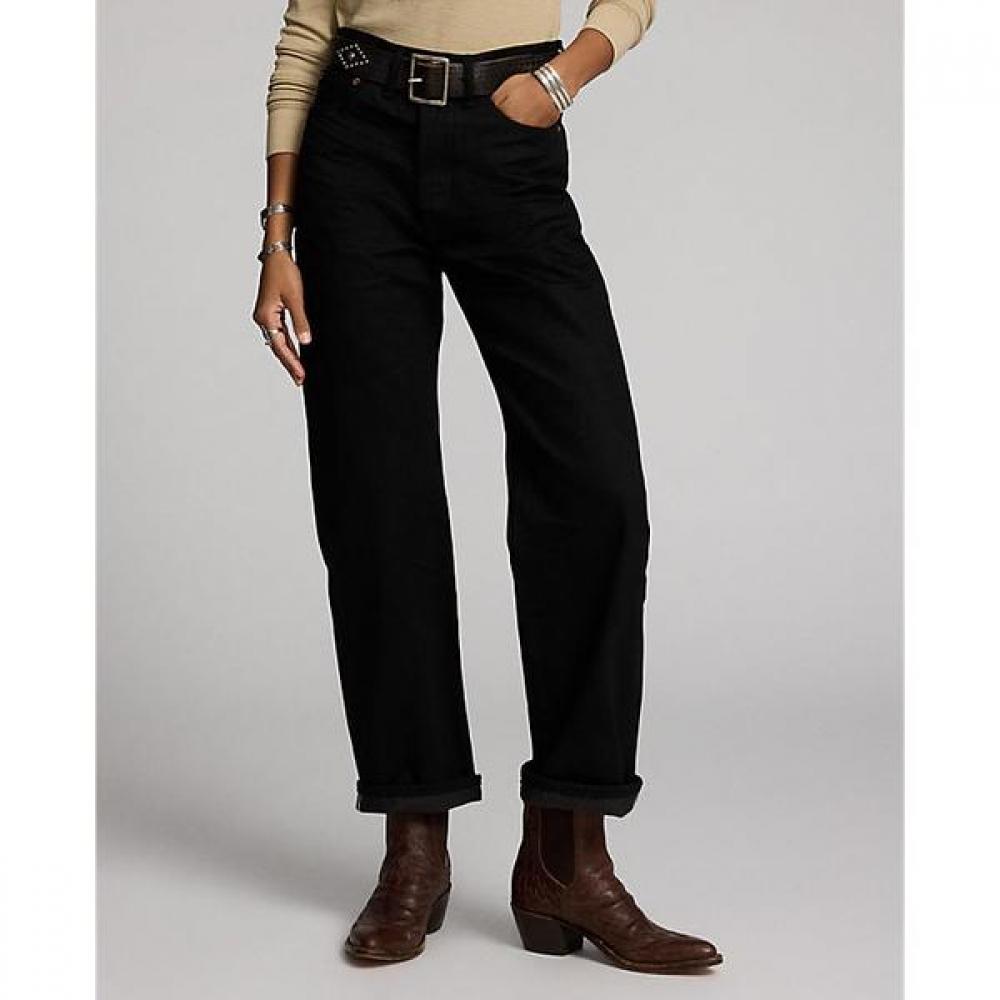Double Rl High Boyfit Black Selvedge Jeans Wmrrdnmn0920040001