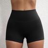 Plain Color High-Stretch Yoga Shorts - Soft, Three-Quarter Length Base Layer