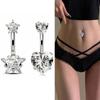 Sexy Belly Navel Piercing Stainless Steel  Heart Belly Button Ring For Women Girls Belly Piercing Ring Body Jewelry