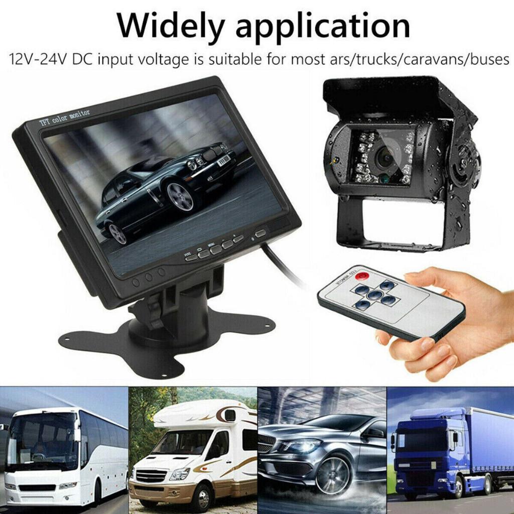 7 Zoll 9-36V 1024*600 Bildschirm Universelles LKW-Parkdisplay HD Rückfahrkamera mit Bildschirm Auto Rückfahrkamera Monitor