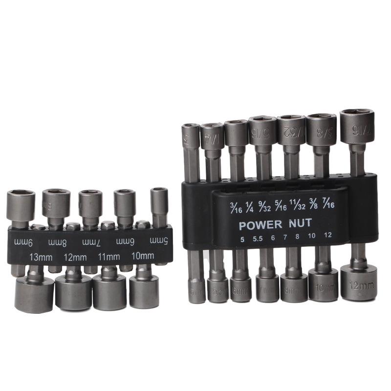 14-Piece Metric & Imperial Electric Screwdriver Socket Set