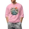 Men'S Round Neck Three-Quarters Sleeve Top Casual Fashion T-Shirt