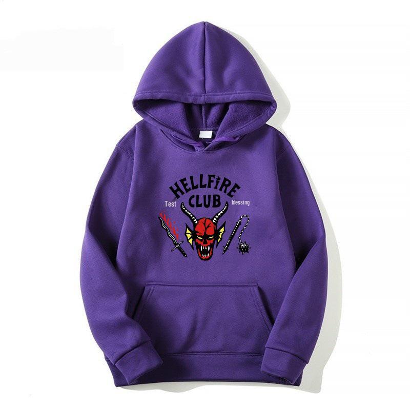 2025 Kids' Stranger Things Hellfire Club Fleece Hoodie for Autumn/Winter