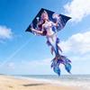 Mermaid Kite Large Cartoon Mermaid Tail Kite Easy To Fly For Adults Kids Beach Park Outdoor Activities Family Trips