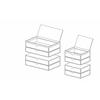 MUJI Overlapping Acrylic Case 2 Tier Drawer with Lid Approx. Width 17.5 x Depth 13 x Height 9.5cm 47380965