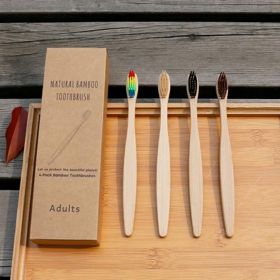 10Pcs Soft Bristle Toothbrush Tasteless Non-slip Handle Comfortable To Grip Eco-friendly Portable Teeth Cleaning Tool Individual Package Charcoal Soft