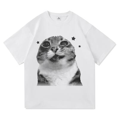 Y2k Funny Cat Meme T Shirt I Do Not Think Therefore I Do Not Am Men/women Clothing Harajuku High Quality Tops Tshirts