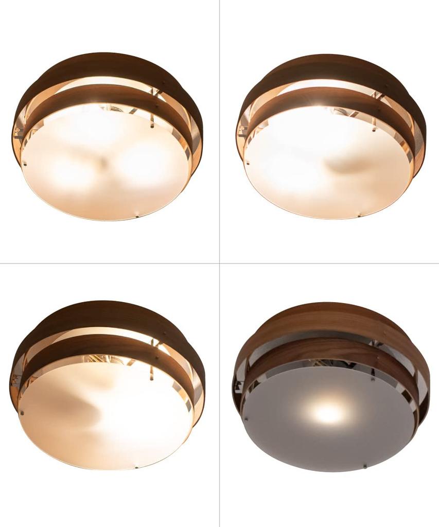 Ampoule Avaros 3C Ceiling Light, 3-Light, Stylish Natural Wood Ceiling Lighting for Living Room, Dining Room, Bedroom, Scandinavian Cafe, Retro