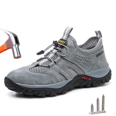 Summer Breathable Work Safety Shoes Men Indestructible Steel Toe Anti-puncture Safety Boots Comfort Protection Outdoor Work Shoe