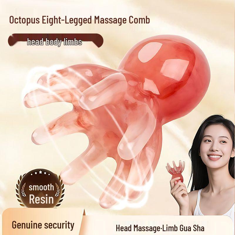 Octopus Resin Meridian Massage Comb - Traditional Chinese Medicine Scalp & Health Tool