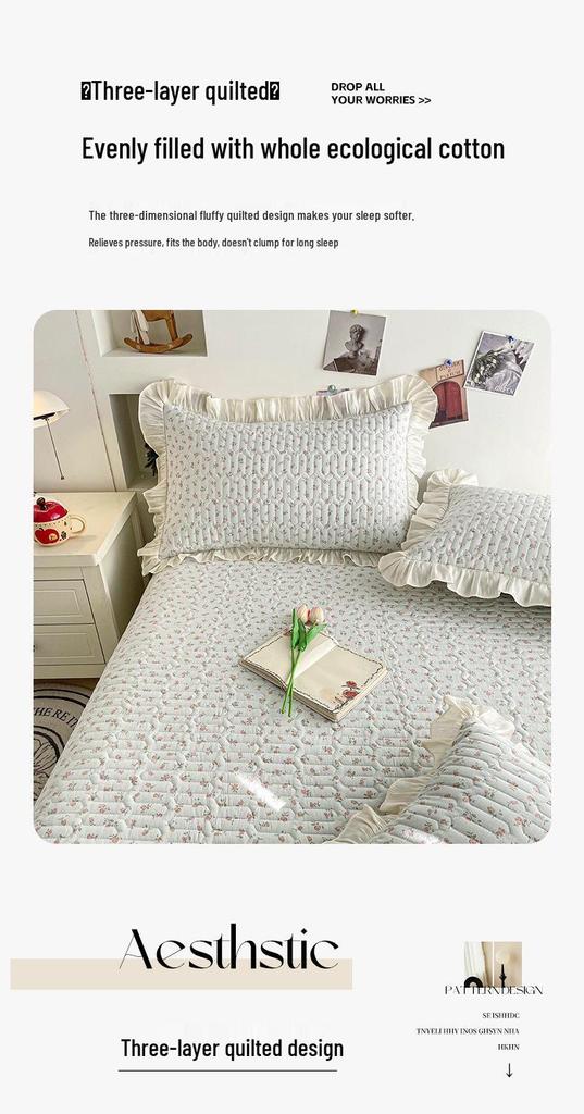 Reine Baumwolle Tatami-Matte Stepp-Bettdecke - Dick, Frischer Druck, Pflegeleicht