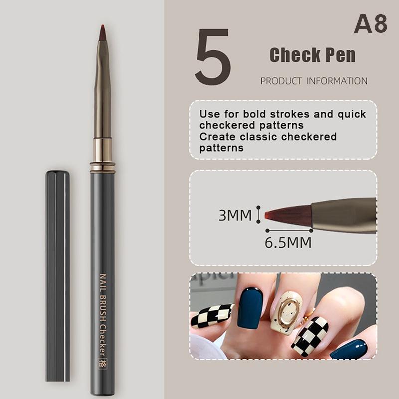 1Pcs Metal Handle Nail Art Liner Pen Painting Brush Drawing Brush Stripe Flower Painting Pen UV Gel Brush Nail Art Construction