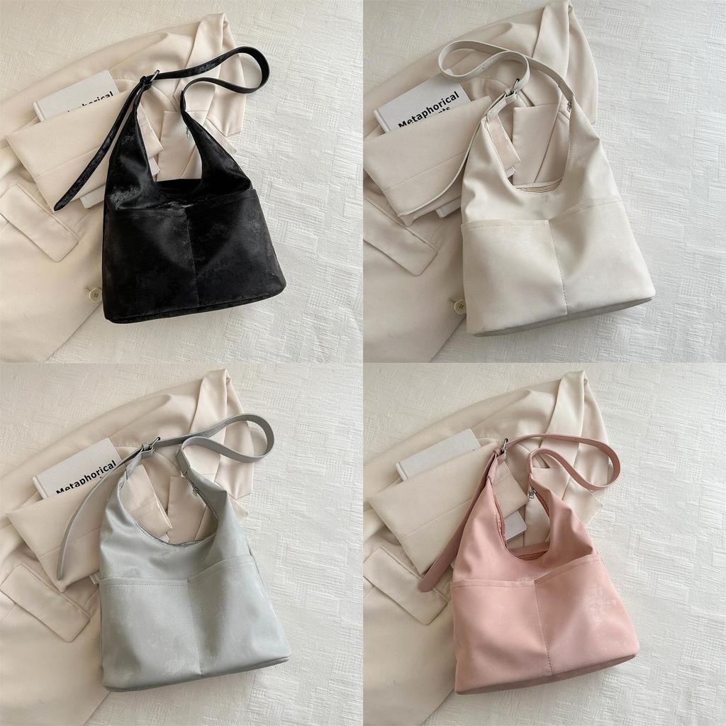 Large Capacity One Shoulder Bag Vintage Underarm Bag Stylish Handbag Street Style