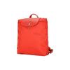 Longchamp Le Pliage Green 26 Foldable Snap Button Zipper Closure Recycled Polyamide Canvas Backpack Women backpack Bright-Red 1699919P83