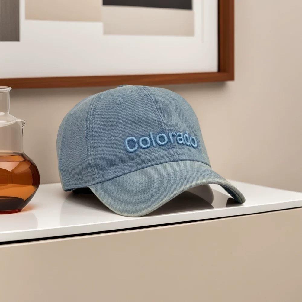 Washed Cowboy Hat for Women Spring and Summer Three Dimensional Letter Baseball Hat Korean Style Fashion Casual Versatile Baseball Cap Men