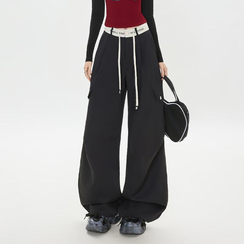 Women's High-Waist Drawstring Cargo Joggers