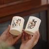 Beige Ceramic Master Cup Xiaoshenlong Single Cup Kung Fu Tea Set Tea Cup Personal Special Large-Capacity Tea Cup Gift Box