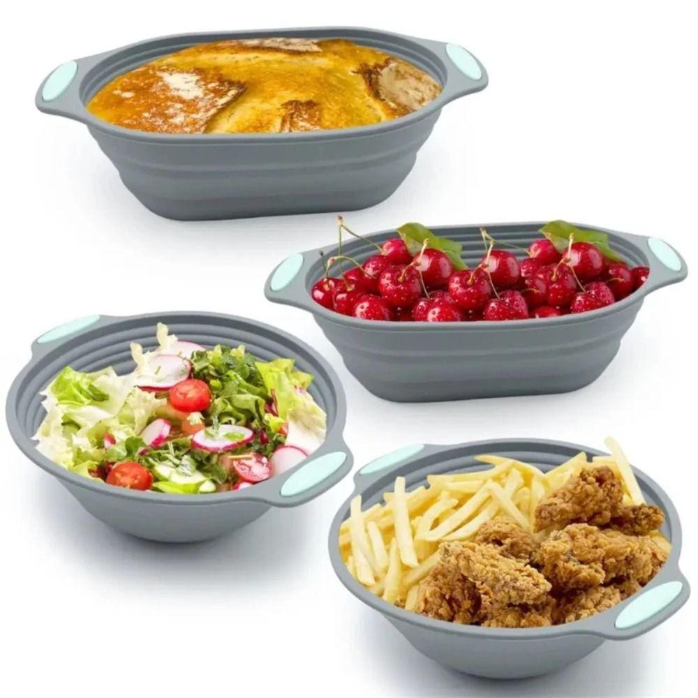 Food Grade Silicone Dough Fermentation Bowl Foldable Fermentation Container  Baking Tray